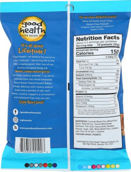 good health peanut butter filled pretzels pack details image