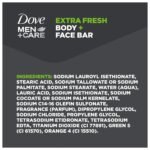 dove men care extra fresh body & face bar, 4 Oz, 6ct pack detail image