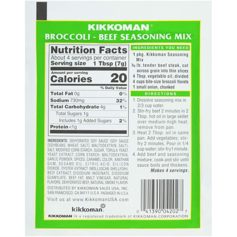 kikkoman broccoli beef seasoning mix pack image