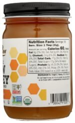 organic raw honey pure unfiltered bottle detail image