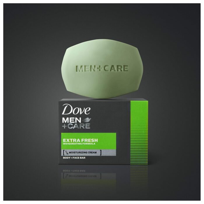 dove men care extra fresh body & face bar, 4 Oz, 6ct image