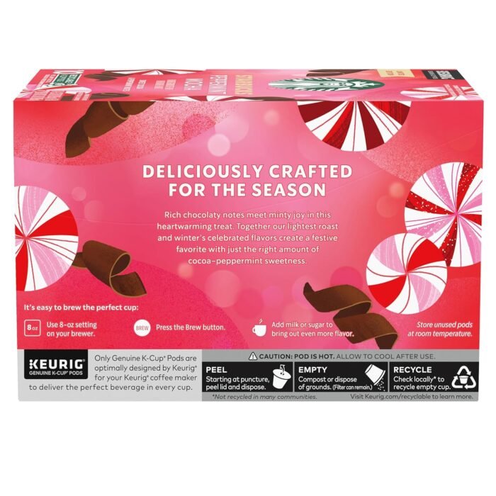 starbucks peppermint mocha k-cups - 10 ct limited edition pack details image