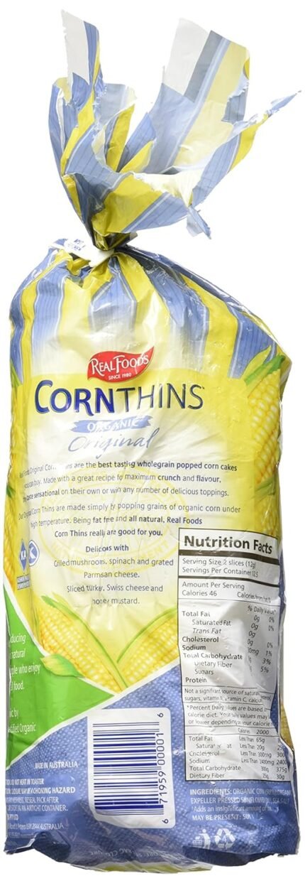 real foods original corn thins pack details image
