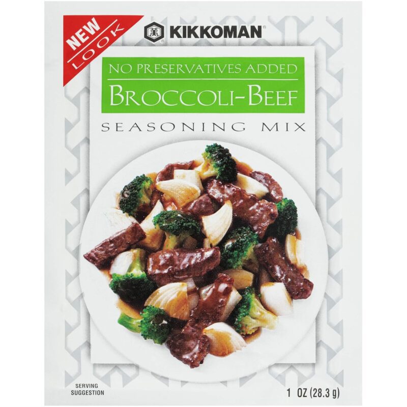 kikkoman broccoli beef seasoning mix pack image