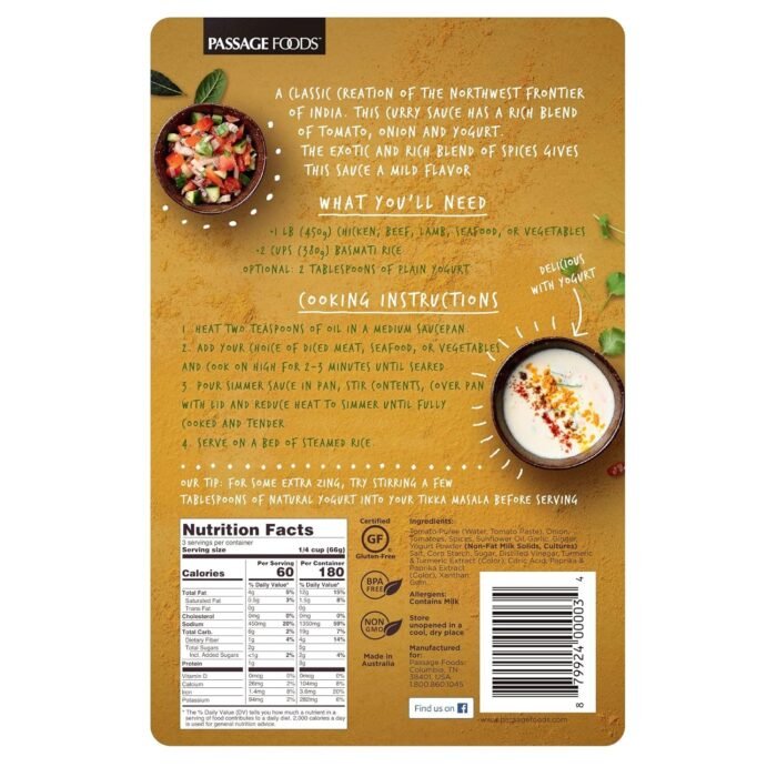 passage to india tikka masala detail image