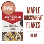 arroehead mills organic maple buckwheat flakes pack image