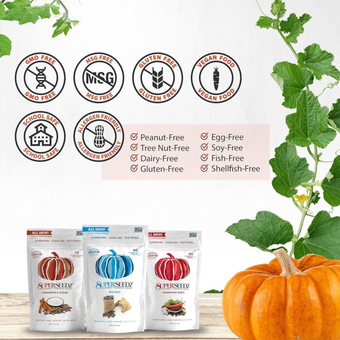 superseedz somewhat spicy pumpkin seeds pack image