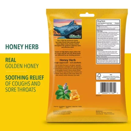 ricola honey herb drops detail image