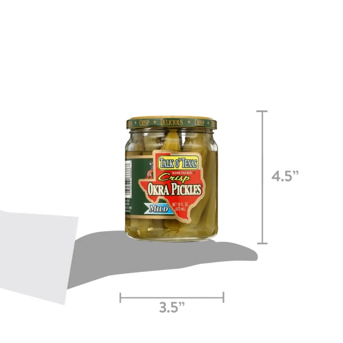 talk o texas mild crisp okra pickles size detail image