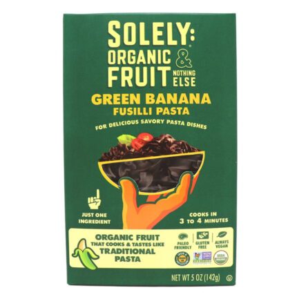 solely organic green banana fusilli pasta pack image