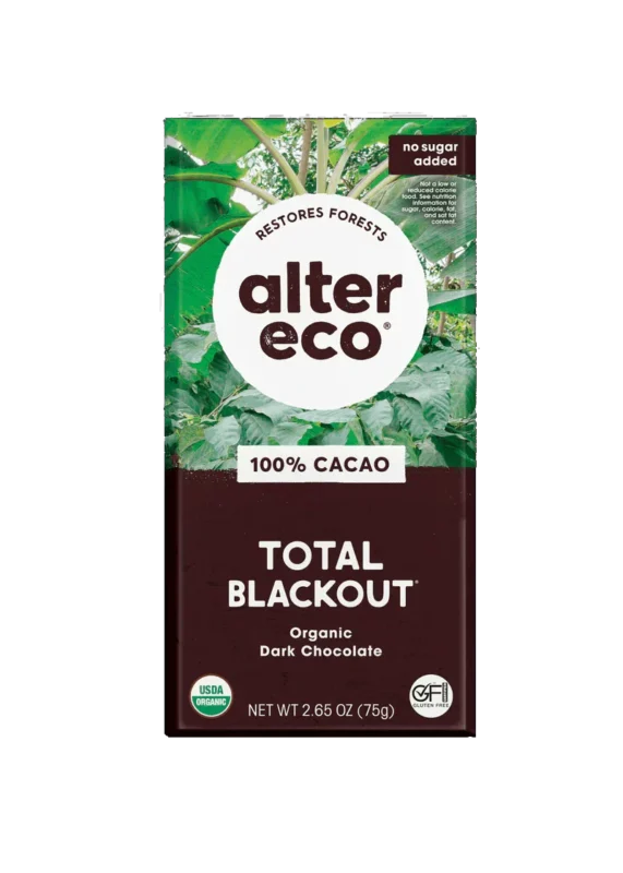 alter eco chocolate bars pure dark cocoa pack image