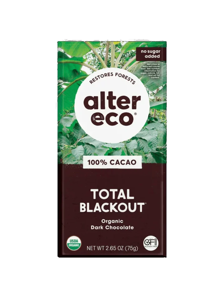alter eco chocolate bars pure dark cocoa pack image
