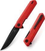 dundee bmk01l d2 edc folding knife red g10 handle image