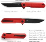 dundee bmk01l d2 edc folding knife red g10 handle image