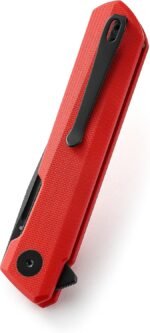 dundee bmk01l d2 edc folding knife red g10 handle image