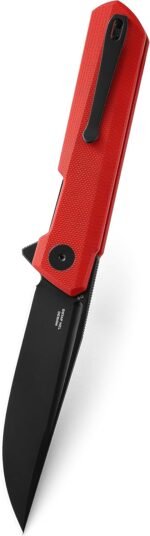 dundee bmk01l d2 edc folding knife red g10 handle image