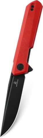 dundee bmk01l d2 edc folding knife red g10 handle image