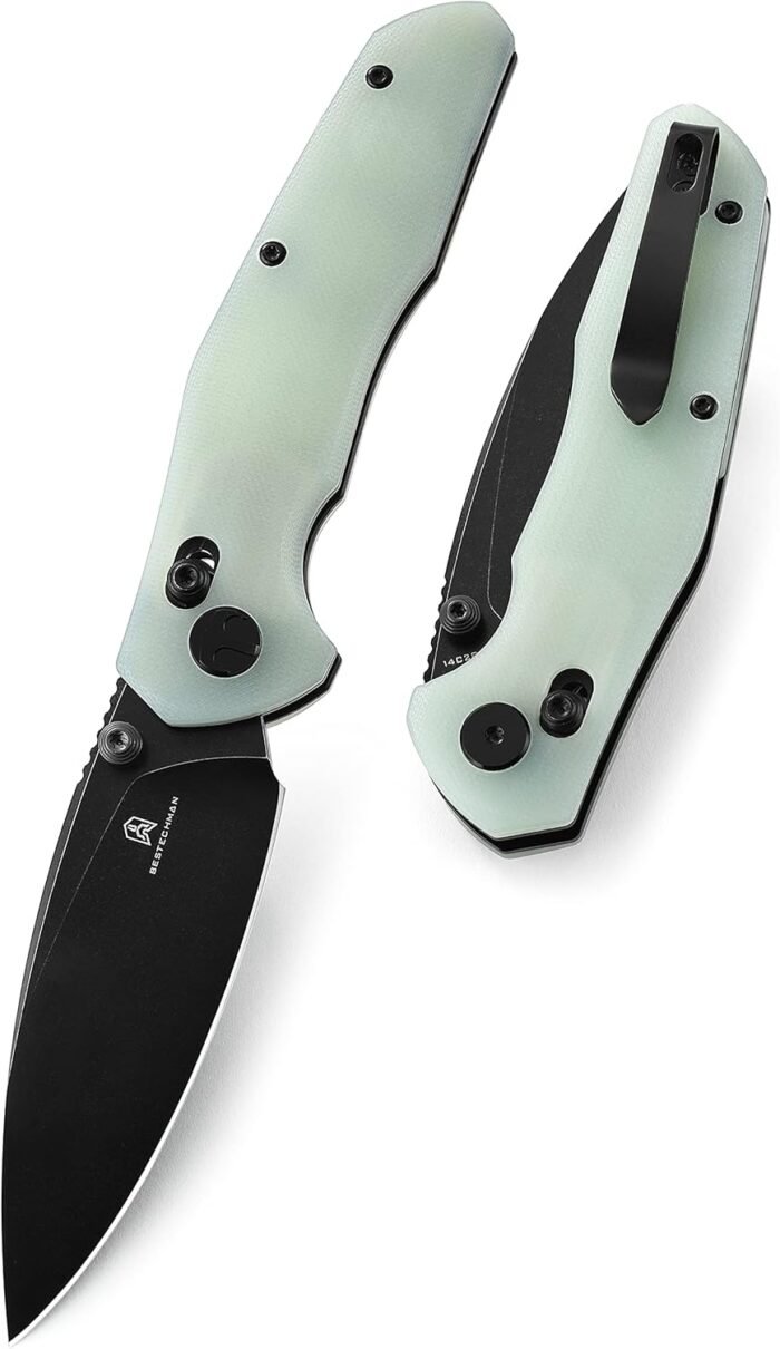 ronan bmk021 edc folding knife jade g10 handle image
