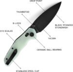 ronan bmk021 edc folding knife jade g10 handle image