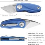 bestech mini folding knife 1.53 14c28n steel blue image