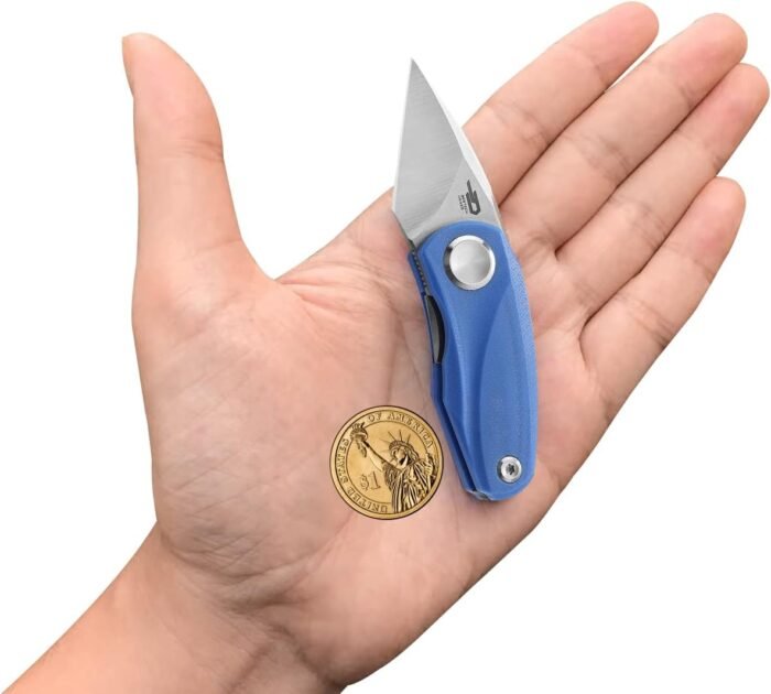 bestech mini folding knife 1.53 14c28n steel blue image