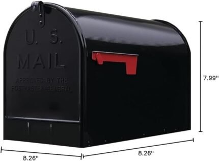 gibraltar stanley xl post mount mailbox black steel image
