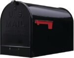 gibraltar stanley xl post mount mailbox black steel image