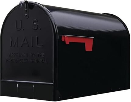 gibraltar stanley xl post mount mailbox black steel image