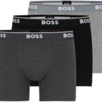 boss cotton boxer briefs gray charcoal black