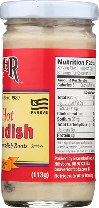 beaver brand extra hot horseradish pack image