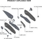 blestech mini folding knife product exploded view image