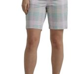 lee womens chino bermuda shorts muted rainbow plaid image