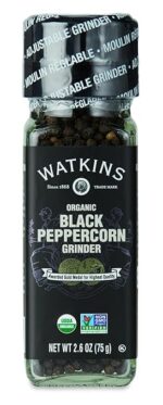 watkins organic black peppercorn grider image