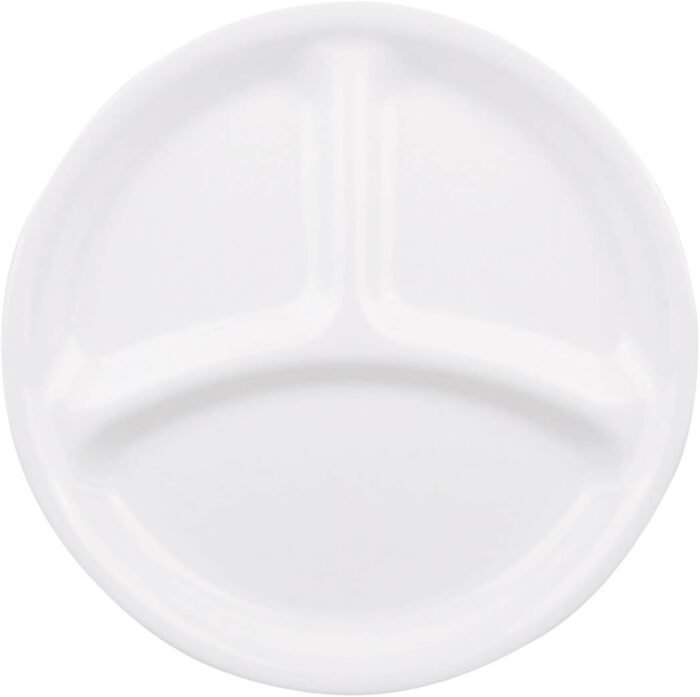 corelle 8.5 inch shatter resistant lunch plate winter frost white image