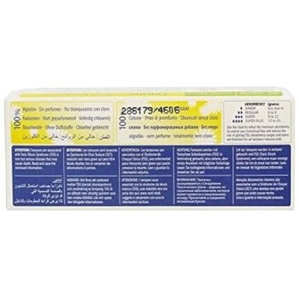 natracare organic regular tampons pack image