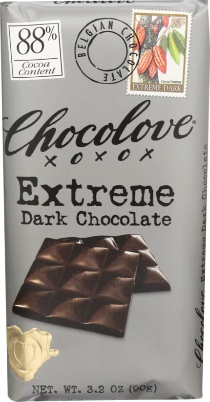 chocolove 88% extreme dark chocolate bar image