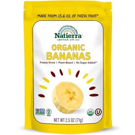 natierra organic freeze dried bananas pack image