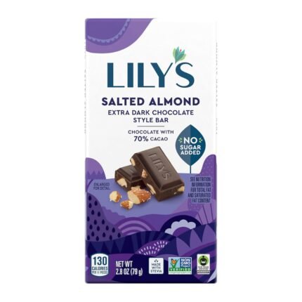 lilys salted almond dark chocolate bar