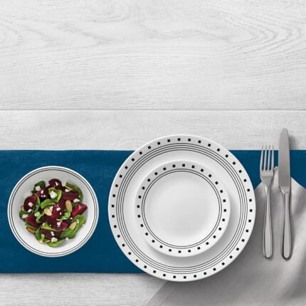 corelle livingware 10.5 dinner plate city block black image