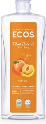 ecos hypoallergenic dish soap natural apricot 25 oz image