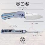 kansept loki edc folding knife size details image