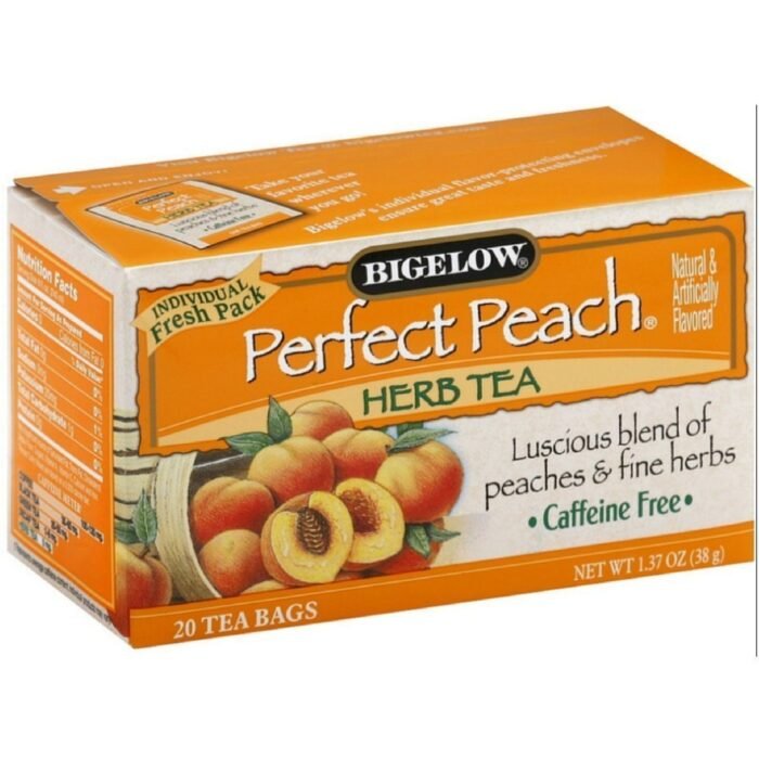 perfect peach herb tea pack detail