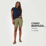 lee womens chino bermuda shorts muted rainbow plaid image