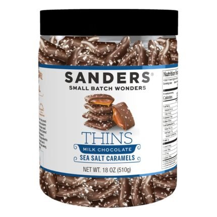 sanders sea salt caramel thins milk chocolate image
