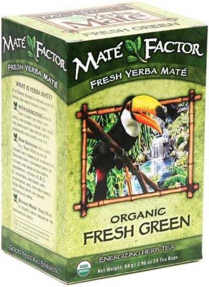 mate factor yerba mate organic green 24 bags