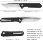 dundee 3.35 d2 flipper knife g10 handle liner lock image