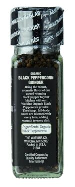 watkins organic black peppercorn grider image