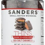 sanders dark chocolate sea salt caramel thins image