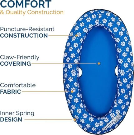 swimways paddle paws dog raft large blue image
