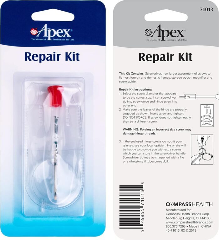 apex eyeglass repair kit tools & screws for glasses image
